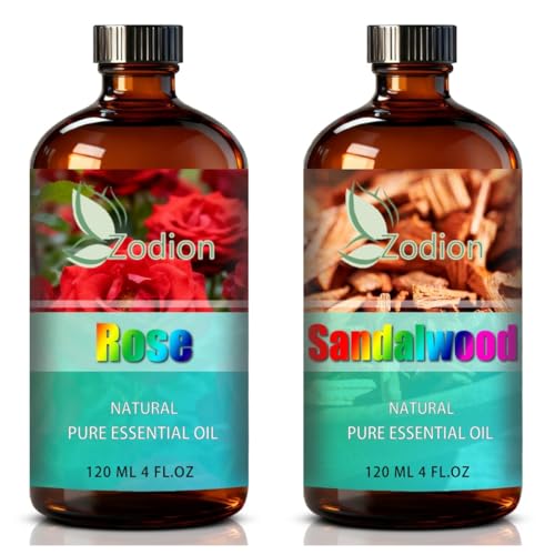 Aceite esencial de sándalo y rosa 120 ml para aromaterapia