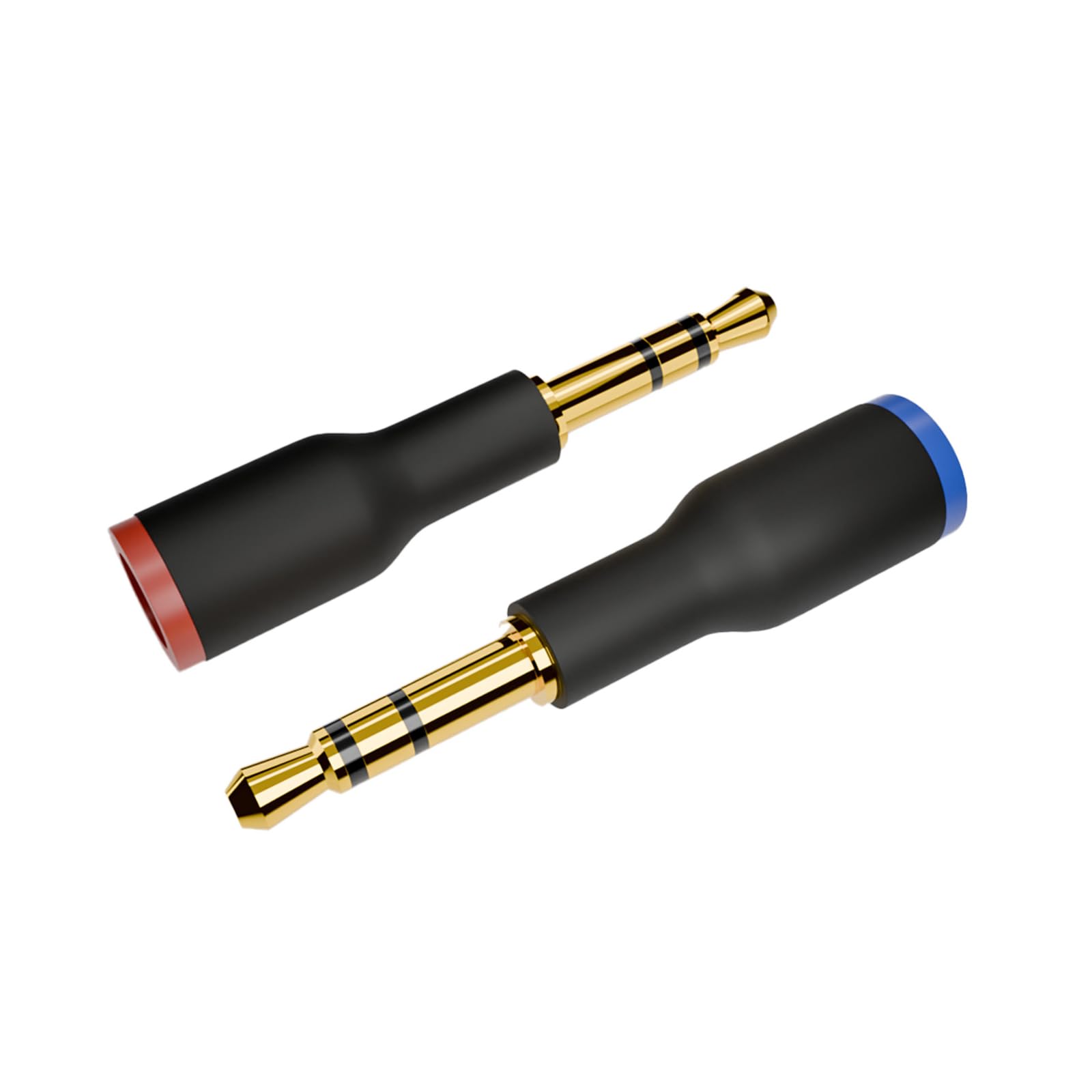 cooyin 3.5mm HD800 変換 変換コネクタ イヤホンジャック 変換 両端3.5mm（オス）- HD800（メス） HE4XX・HE-350・HE1000に適合 音質劣化なし簡潔 精緻 線材テスト作業用 ミニタイプ 2個セット ブラック