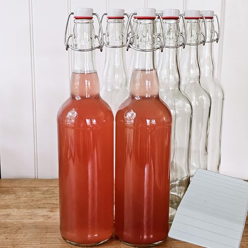 12 x Glasflaschen 750 ml mit Bügelverschluss – Weiß Glasflasche Likörflaschen zum Befüllen – Essig & Öl Flaschen, Saftflaschen zum Einkochen Gläser mit Bügelverschluss wiederverwendbar (Weiß, 12 Stk.) 12 x Glasflaschen 750 ml mit Bügelverschluss – Weiß Glasflasche Likörflaschen zum Befüllen – Essig & Öl Flaschen, Saftflaschen zum Einkochen Gläser mit Bügelverschluss wiederverwendbar (Weiß, 12 Stk.)