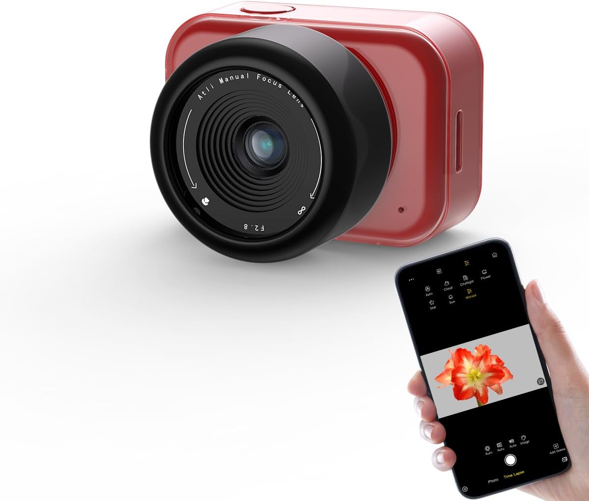 ATLI 1080P Time Lapse Camera T100 Lite Timelapse Video Camera HDR Professional APP Control for Plants Indoor Construction