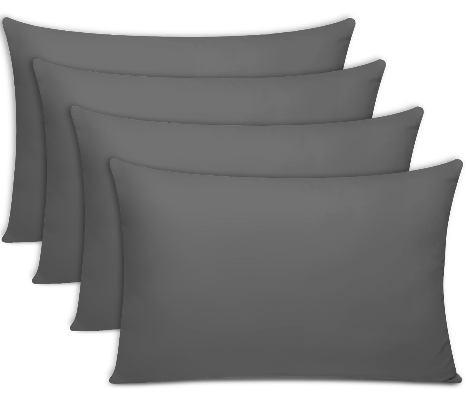grace - Pillow Cases - Standard Pillow Case - Charcoal - Cotton