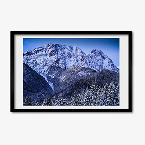 Photo affiche cadre en bois décoratif Tulup 60x40 cm tableau moderne Giewont