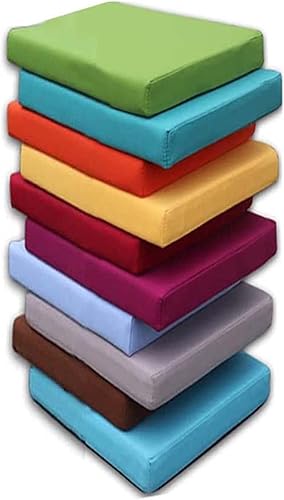 Cojín de asiento profundo para muebles de exterior, almohadilla de repuesto impermeable para silla de jardín de patio, cojín de espuma para asiento