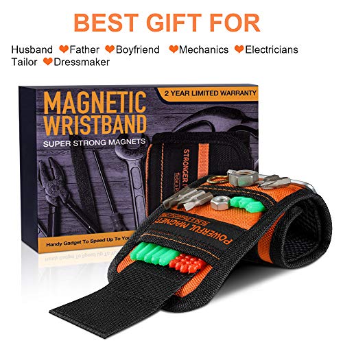 Gifts For Men Magnetic Wristband Christmas Stocking Stuffers For Men Tool Belt For Holding Screws Birthday Gifts For Men Who Have Everything Cool Stuff Gadget Ideas For Women Husband Him Carpenters #TOP1