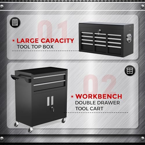 INTERGREAT 8-Drawer Detachable Tool Chest