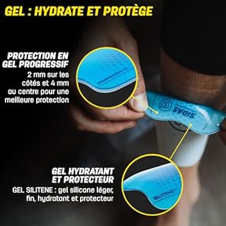 Sidas Shin Protectors – Paire de Protections Tibiales en Gel - Protège tibia pour le Ski - Soulager les Douleurs au Tibia dû aux chaussures de ski - Lavable et Réutilisable