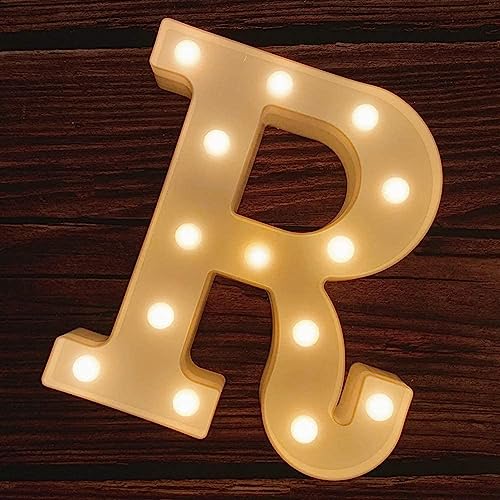Image of Marquee R Alphabet Shaped LED Light Lamp for Decoration Decore Walls Hanging Birthday Party Wedding (R)