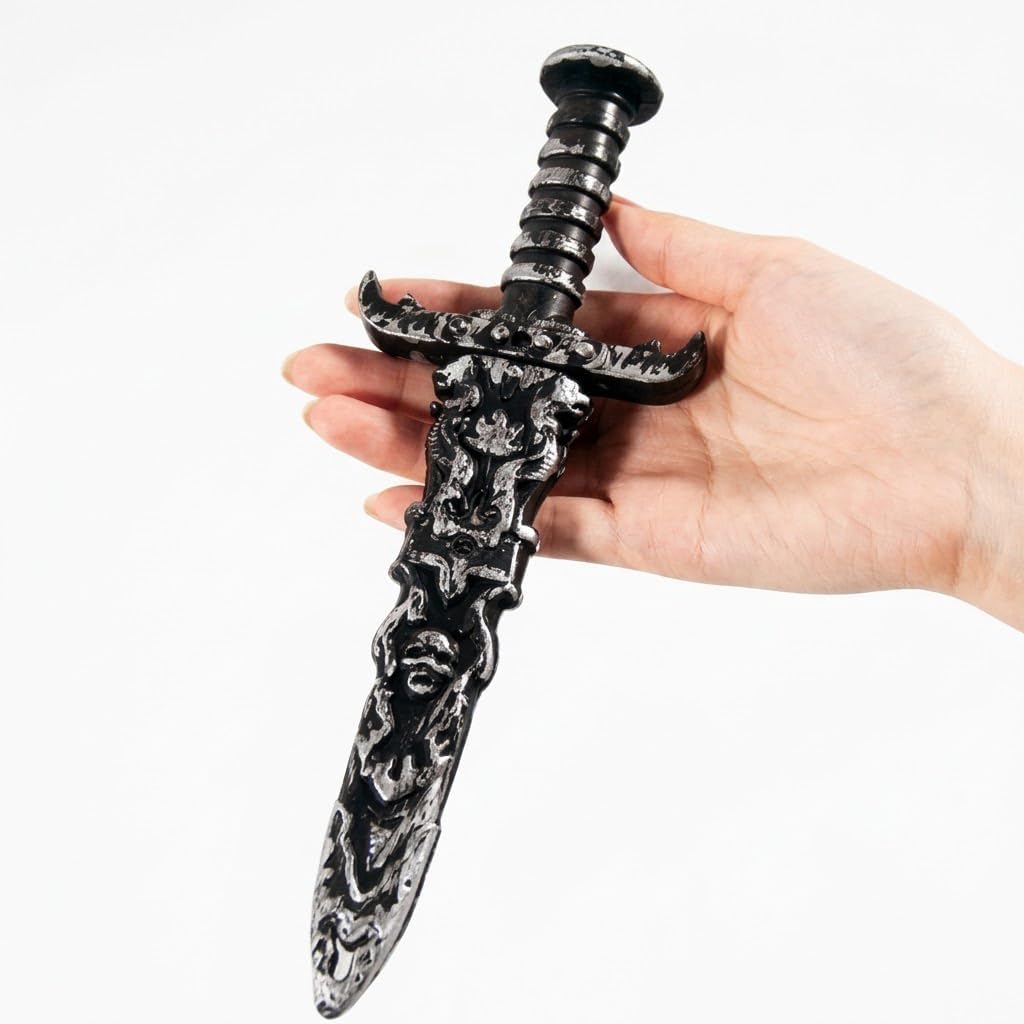 2 Pack Pirate Sword Set for Halloween Costume Accessories Pirate Costume Props Plastic Toy Sword for Cosplay Party Dress Up and Pirate Theme Events