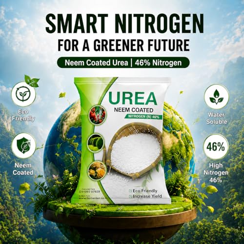 Image of Go Garden Neem Coated Urea Fertilizer 5kg | Water Soluble Nitrogen Plant Food | Boosts Growth & Yield | Ideal for Home Garden, Terrace, Vegetables, Flowers & Outdoor Plants