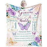 Paihvcn Abuela Gifts in Spanish, Abuelita Gifts, Regalos para Abuela en Español, Birthday Gift in Spanish for Abuelita from Grandkids, Grandma Gift Spanish Throw Blanket 60'x50'