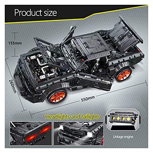 n.g. Home Decor 3168PCS RC Car Building Blocks Toy Kit Model Building Blocks Compatible Building Block RC Car Kit Led Light MOC Model Bricks Toys for Boys Children Hobbies – Bild 8