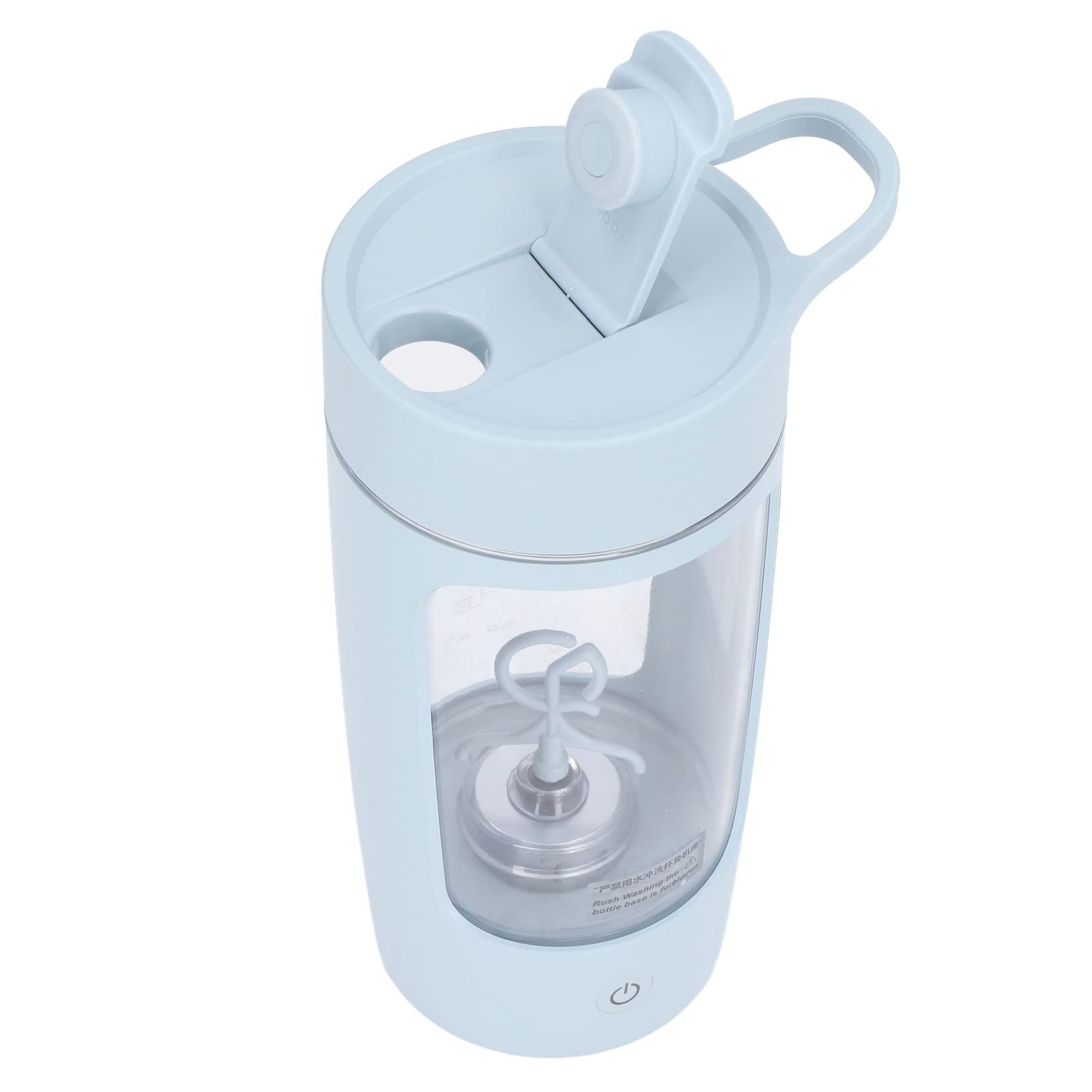 Bouteille Shaker électrique Portable avec Chargeur USB, Tasse Bleue BPA pour le Bureau et la Maison, 650 Ml