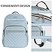 VANKEAN 15.6 Inch Laptop Backpack for Women Work Laptop Bag Fashion with USB Port, Waterproof Backpacks Stylish Travel Bags Casual Daypacks for College, Business, Light Blue