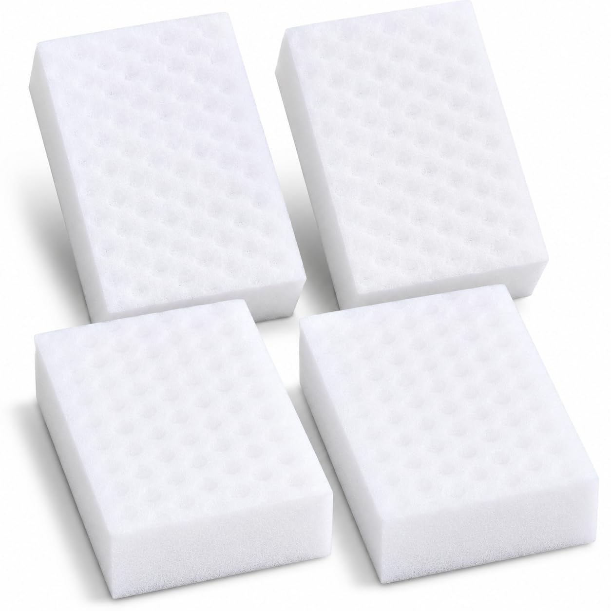 Cleaning Sponge Pack of 4, High-Density Melamine Foam Cleaner for Tough Stain Removal, Multi-Purpose Cleaning Sponge for Kitchen, Bathroom, Walls, Sink, Tiles, Bathtub & Furniture, White-image-31