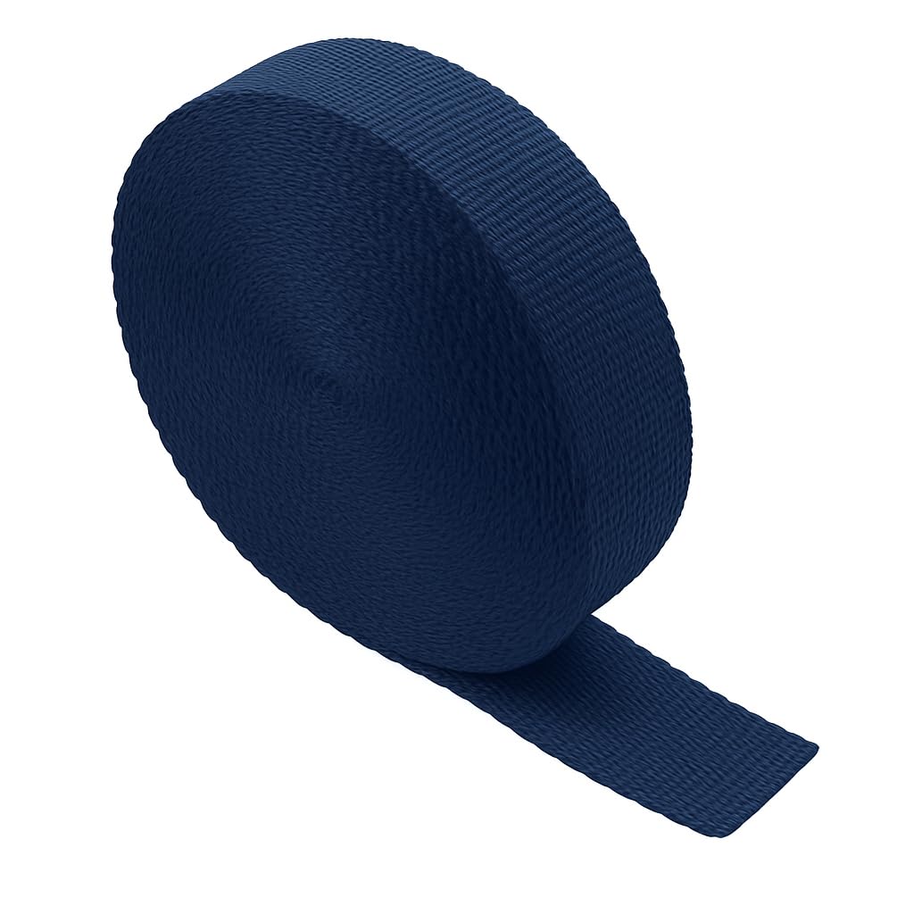 Aklima Bag Strap 1 Inch,1 Roll-12 Meter Bags Striped Woven Niwar Patta Tape Premium Nylon Webbing Strap Roll for Bag Making,Chair Repairs,Handicrafts & DIY Projects Heavy Duty Quality (Navy Blue)-image-10