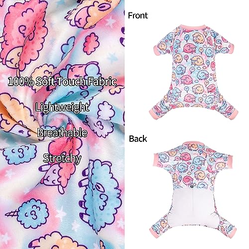 Image of CuteBone Soft & Stretchy Dog Pajamas - Cozy Pet Jammies Breathable Jumpsuit for Small Dogs - All-Season Comfy Outfit Easy-On Pullover Design - Keeps Pets Warm & Comfortable P278S