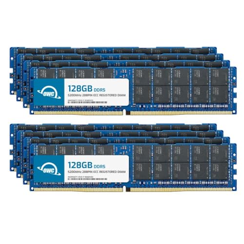 OWC 1TB (8x128GB) DDR5 5200 PC5-41600 CL42 4Rx4 288-pin 1.1V ECC Registered RDIMM Memory RAM Module Upgrade Kit for Select Workstations or Servers