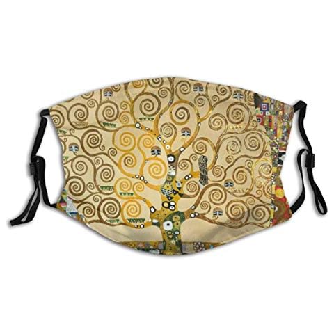YUDILINSA Face Cover,Gustav Klimt Paintings,Balaclava Unisex Reusable Windproof Anti Dust Mouth Bandanas Outdoor Camping Motorcycle Running Neck Gaiter With 2 Filters Cover
