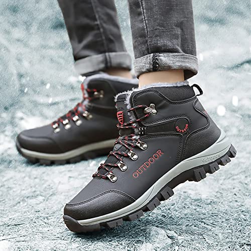 Zapatos casuales de cuero cómodos con interior de algodón térmico 2