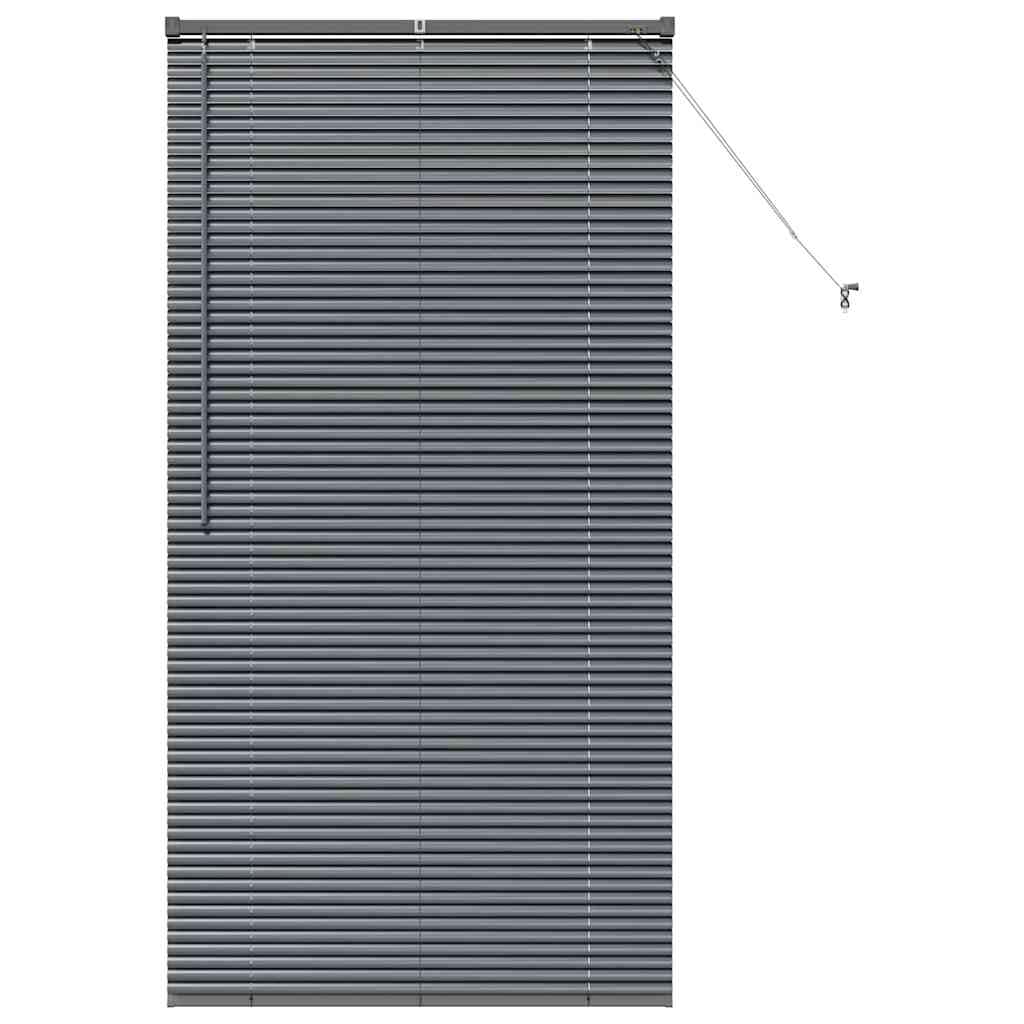 Vidaxl Venetian Blinds Manual Dark Grey 175 X 95 Cm Aluminium