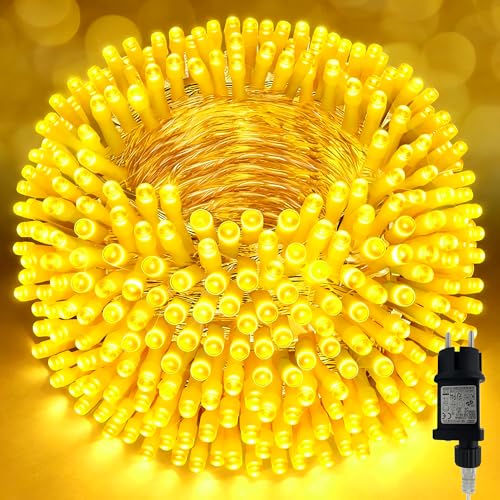 500LED 52M Lichterkette Außen, Lichterkette Aussen Wetterfest 8 Modi...