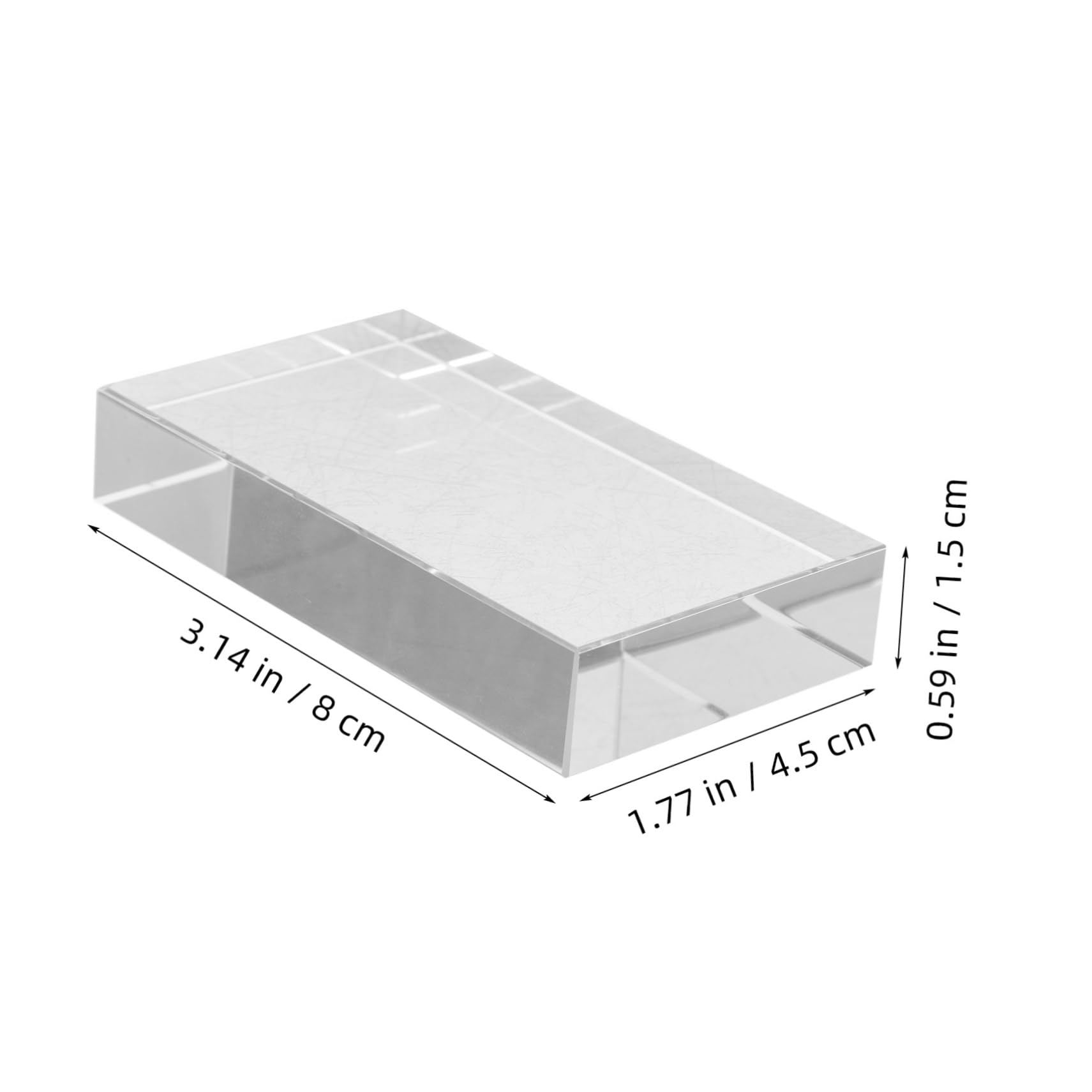 Alipis Rectangular Glass Beam Splitting Prism Prisms for Boys and Physics Experiments Light Decor