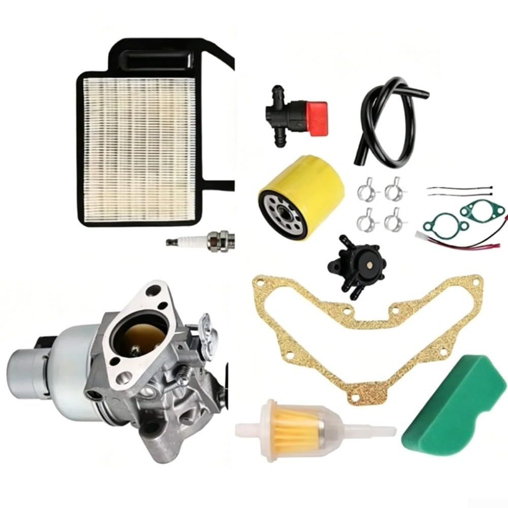 Para carburador Courage para cortacésped, incluyendo juntas de filtro de aire de tubo de combustible, bomba de combustible y válvula de cierre de combustible