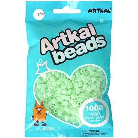 Artkal Glow in The Dark Melting Beads 1000 Fusion Beads Compatible with Perler Beads Hama Beads, 5mm Fuse Beads for Art Crafts Cover