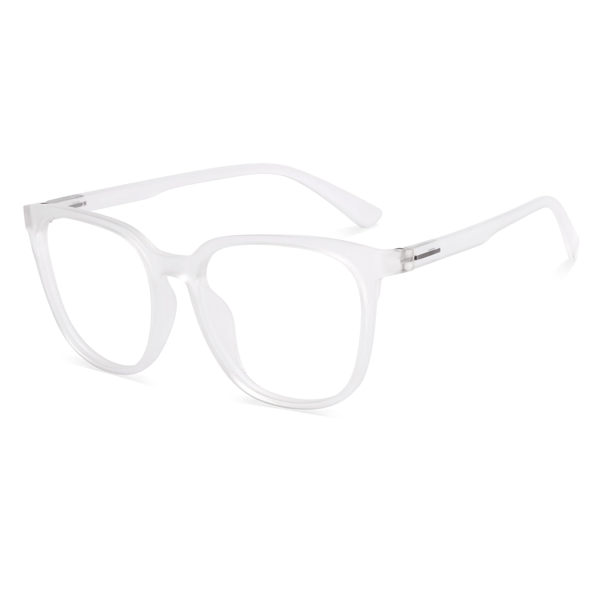 | Zero Power Blue Cut Computer Glasses | Anti Glare, Lightweight & Blocks Harmful Rays | UV Protection Specs | Men & Women | Large | LB E13740