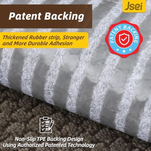 JSEI Stair Treads for Wooden Steps Indoor, 14 Pack, 9" x 28", Greyish Brown — view 3