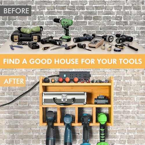 Xcsource IK Power Tool Storage Organizer Drill Charging Station Drill Holder Wall Mounted Power Drill Storage Rack Screwdriver Cordless Drill Organizer thumb #5