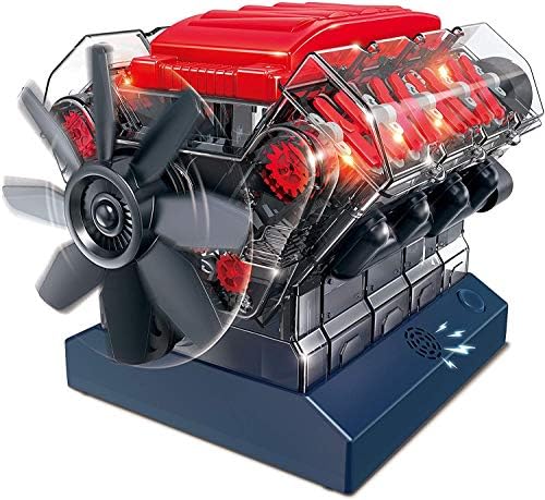 Amazon Co Jp Implay Toys インプレイトイズ V8 エンジン模型 組み立てキット 学習キット 科学 物理 おもちゃ エンジン Stem スケルトン プラモデル 模型 簡易日本語翻訳説明書付き ホビー 通販