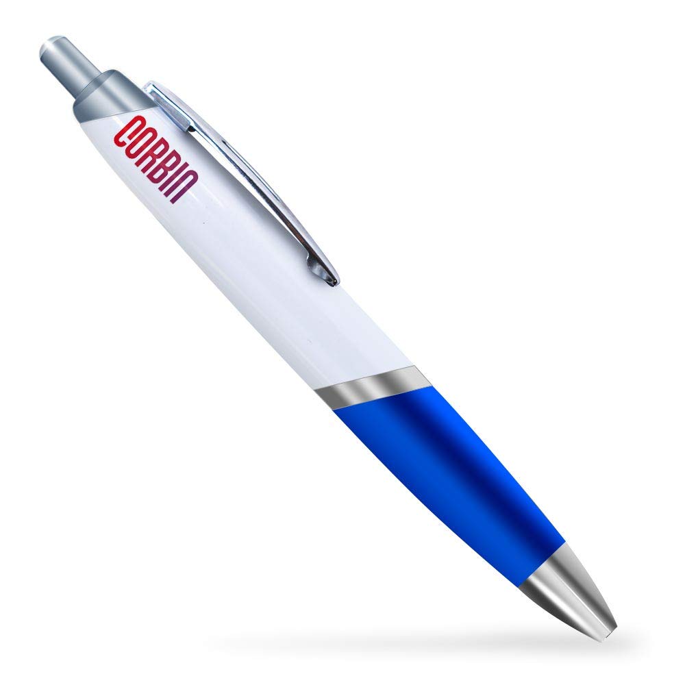 Destination Vinyl LtdName - CORBIN - Blue Ballpoint Pen Industrial Red #204642