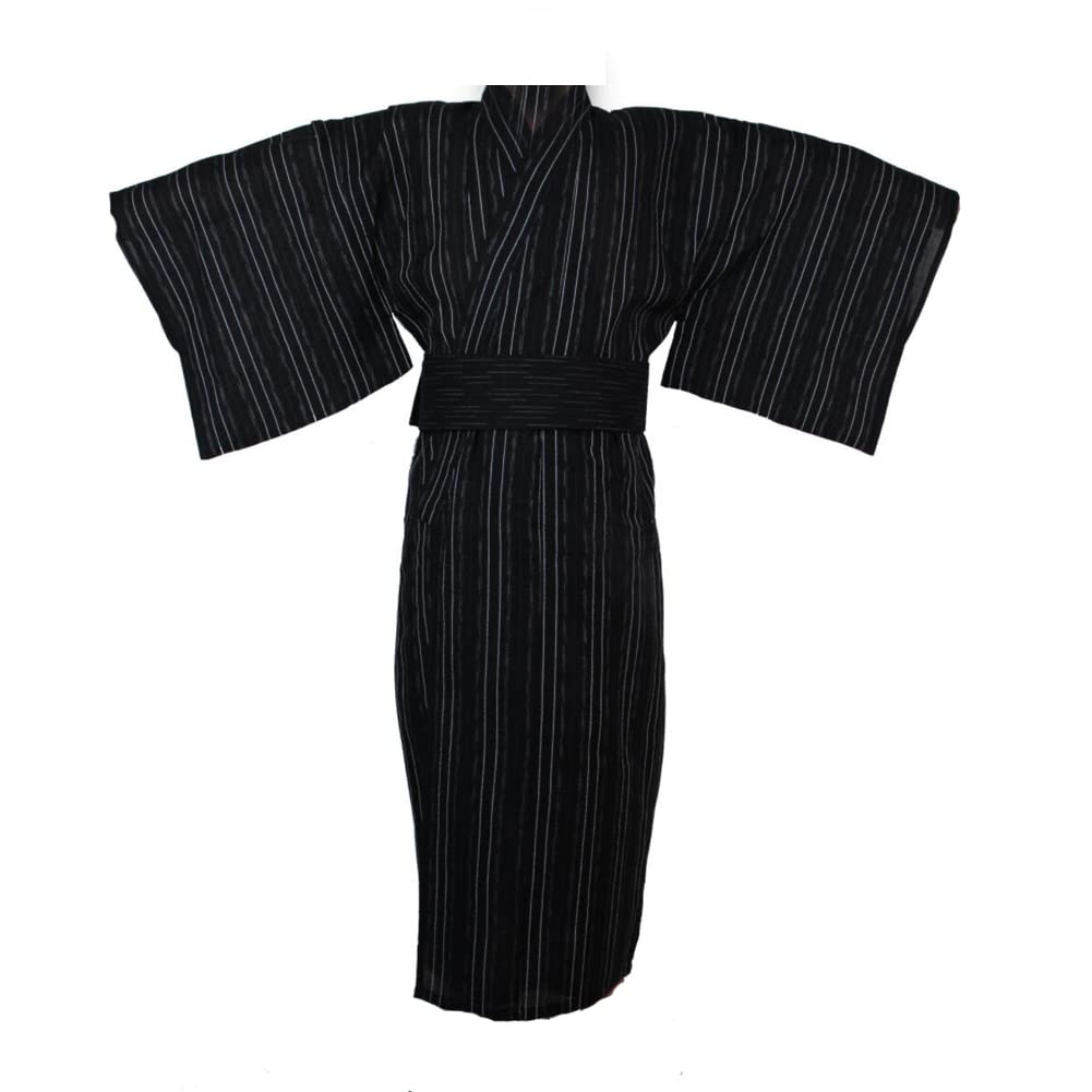FANCYPUMPKIN Herren-Kimono Yukata aus reiner Baumwolle, Größ