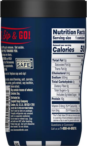 Image of Swanson Sipping Beef Bone Broth, 10.75 oz Microwavable Cup (Pack of 2)