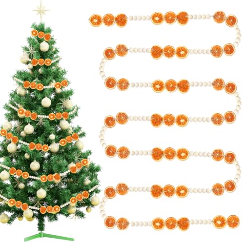 Songjum 5m Getrocknete Orangenscheiben Weihnachtsgirlande mit 100...