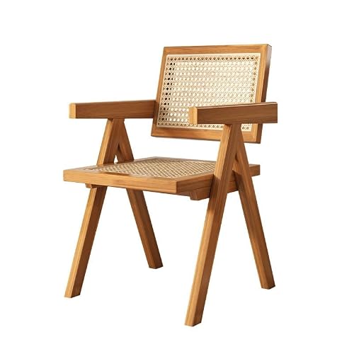 EINES Desk Chair Nordic Home Rattan Dining Chair Homestay Backrest Wabi-sabi Style Office Long-term Sitting Without Fatigue Ergonomic Chair Gaming Chair