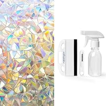 rabbitgoo Rainbow Window Privacy Film 17.5 x 78.7 inches, rabbitgoo Window Tint Kit Tools