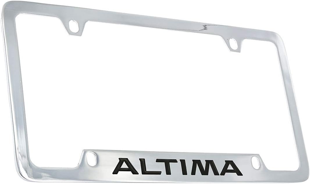 Nissan Altima Chrome Plated Metal License Plate Frame Holder 4 Hole
