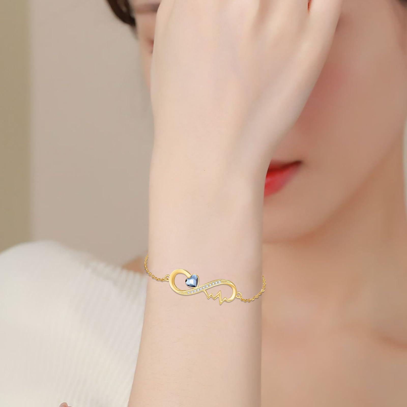Infinity Fußkettchen Armband 925 Sterling Silber Endless Love Symbol Knöchel Armband Einstellbar Plus Größe Große Armband