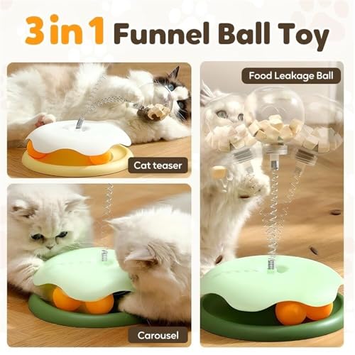 Leckerli-Ballspender for Katzen, 2025 neues Leckerli-Spender-Hundespielzeug, interaktives Haustierspielzeug, interaktives Puzzle-Spielzeug mit langsamer Fütterung, multifunktionales Futterball-Spielze