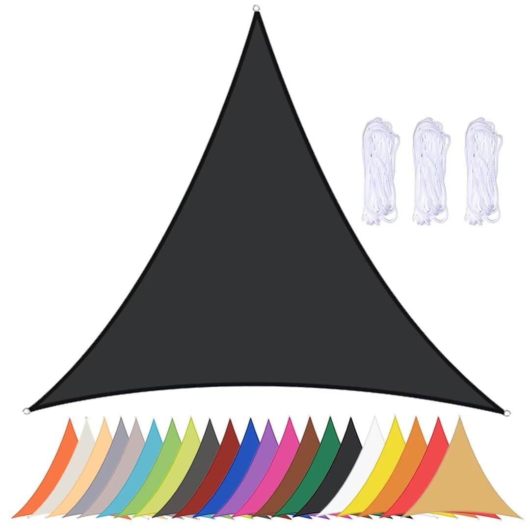 Voile d'ombrage triangulaire pour balcon, jardin et piscine : l'été au frais