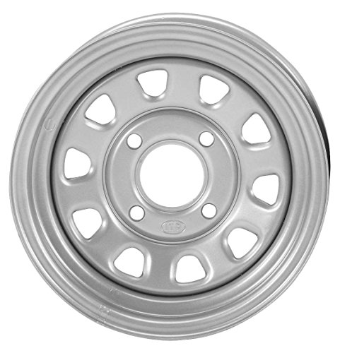 ITP Delta Steel Wheel - 12x7 - 4+3 Offset - 4/110 - Silver , Bolt Pattern: 4/110, Rim Offset: 4+3, Wheel Rim Size: 12x7, Color: Silver, Position: Front/Rear 1221753032