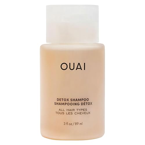 OUAI Champú Detox de tamaño de viaje, champú clarificador para acumulación, suciedad, aceite, producto y agua dura, vinagre de sidra de manzana y
