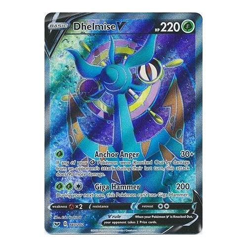 dhelmise v pokemon card value Pokemon SWORD & SHIELD (BASE) 187/202 (FULL ART) Toys Style:Y'shtola Night's Blessed Seltenheit [1GG] Giga Hammer (200) Ringwraiths | MTG Cards