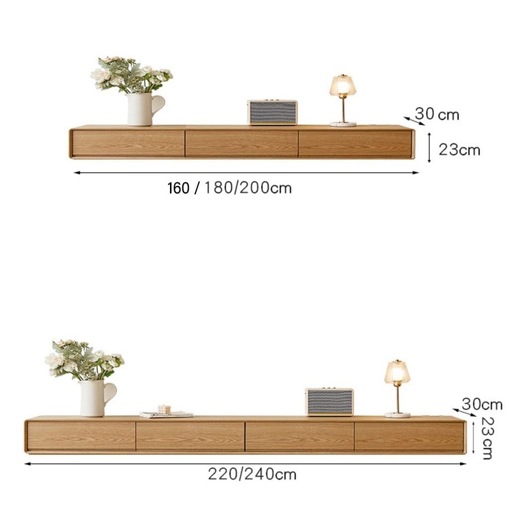 62,9-94,4 Zoll Wandregale Schwebender TV-Schrank Wand-TV-Einheit TV-Schrank TV Holz/Braun/Weiß/Schwarz, Entertainment-Media-Konsolen-Center, Häufig In Wohn- Und Schlafzimmern ,Black-a-240*30*23cm