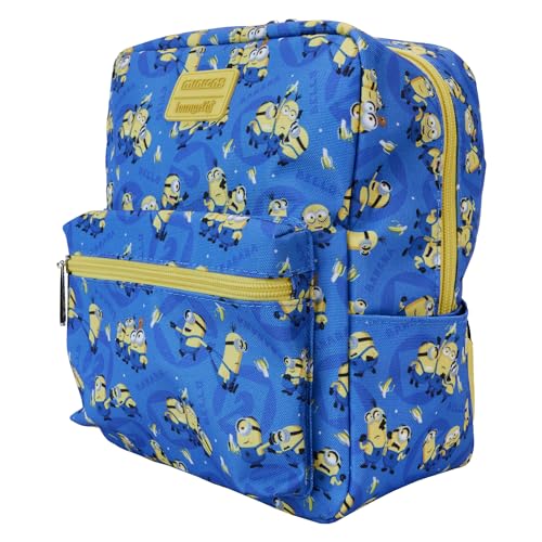 Loungefly Despicable Me All Over Print Nylon Square Mini Backpack, Blue2