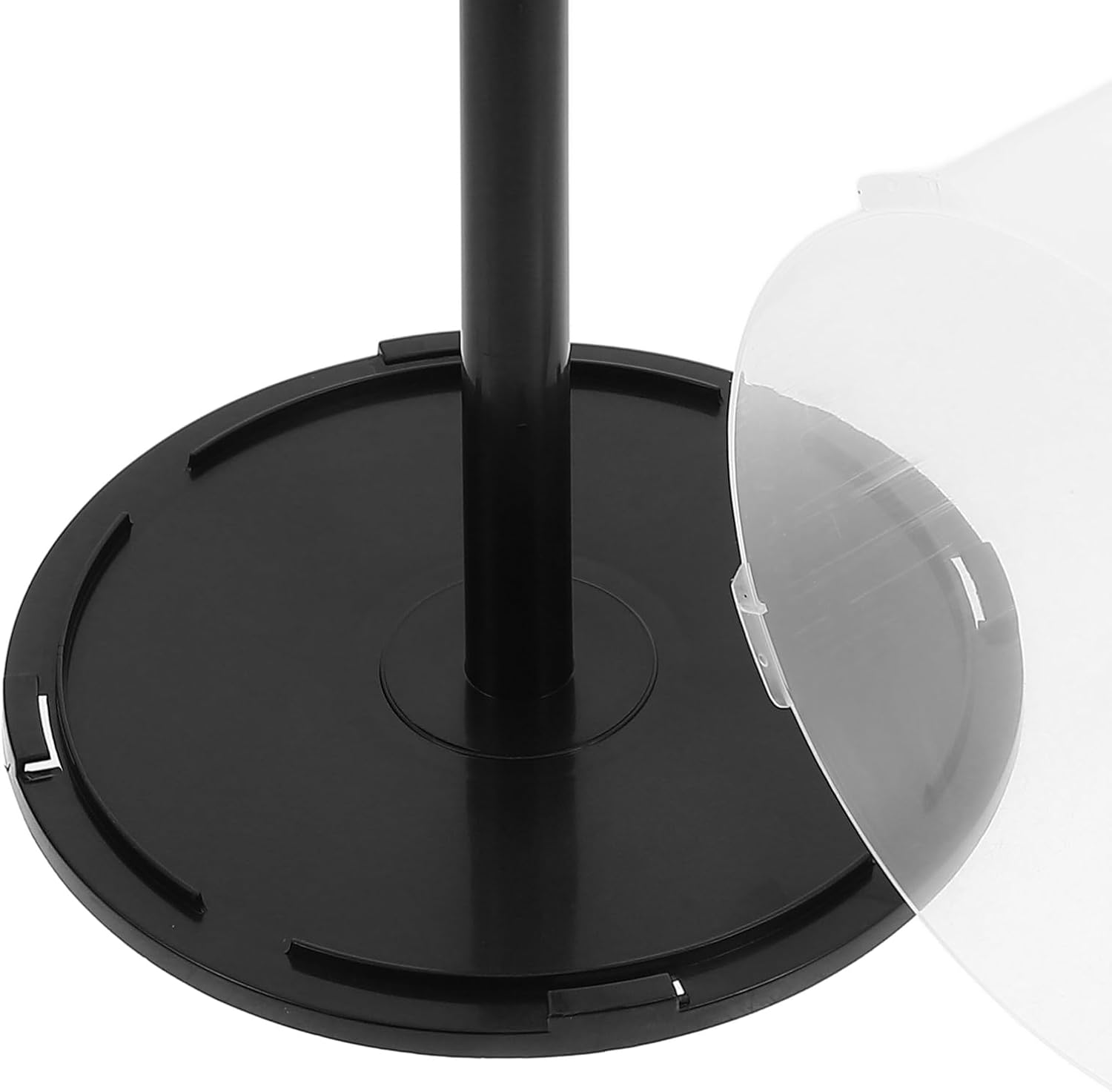 Ciieeo Clear Plastic Cd Dvd Storage Spindle 4 Pack Empty Cake Box with Black Base Holds 100 Discs Ideal Dvd Organizer and Cd Storage Solution for Home and Office