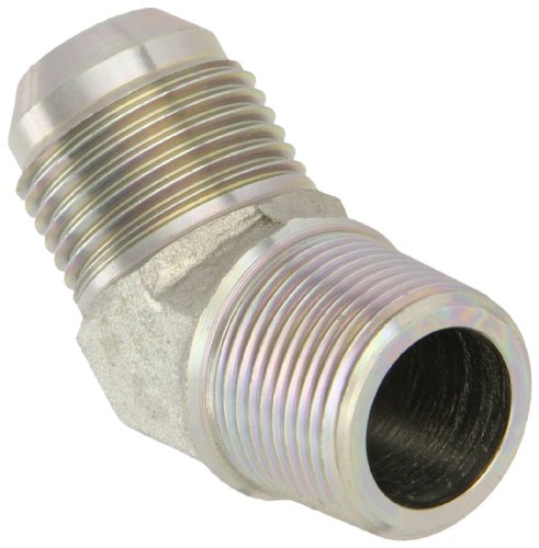 Eaton Aeroquip 2023-12-12S 45 Degree Male Elbow, JIC 37 Degree & NPT End Types, Carbon Steel, 3/4 JIC(m) x 3/4 NPT(m) End Size, 3/4