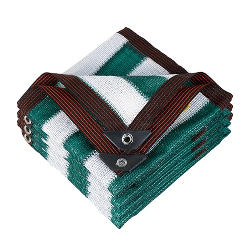 Pergola Shade Cloth Green and White Stripes Shade Cover 3.3X16.4FT 6.6X32.8FT 19.7X19.7FT 19.7X65.6FT 90% Shading Sun Shade Net for Plants Greenhouse Outdoor Pergola Lawn (Size : 9.9x26ft)